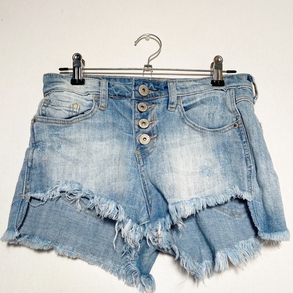 Vanilla Star High Rise Shortie Button Fly Shorts - Picture 1 of 7